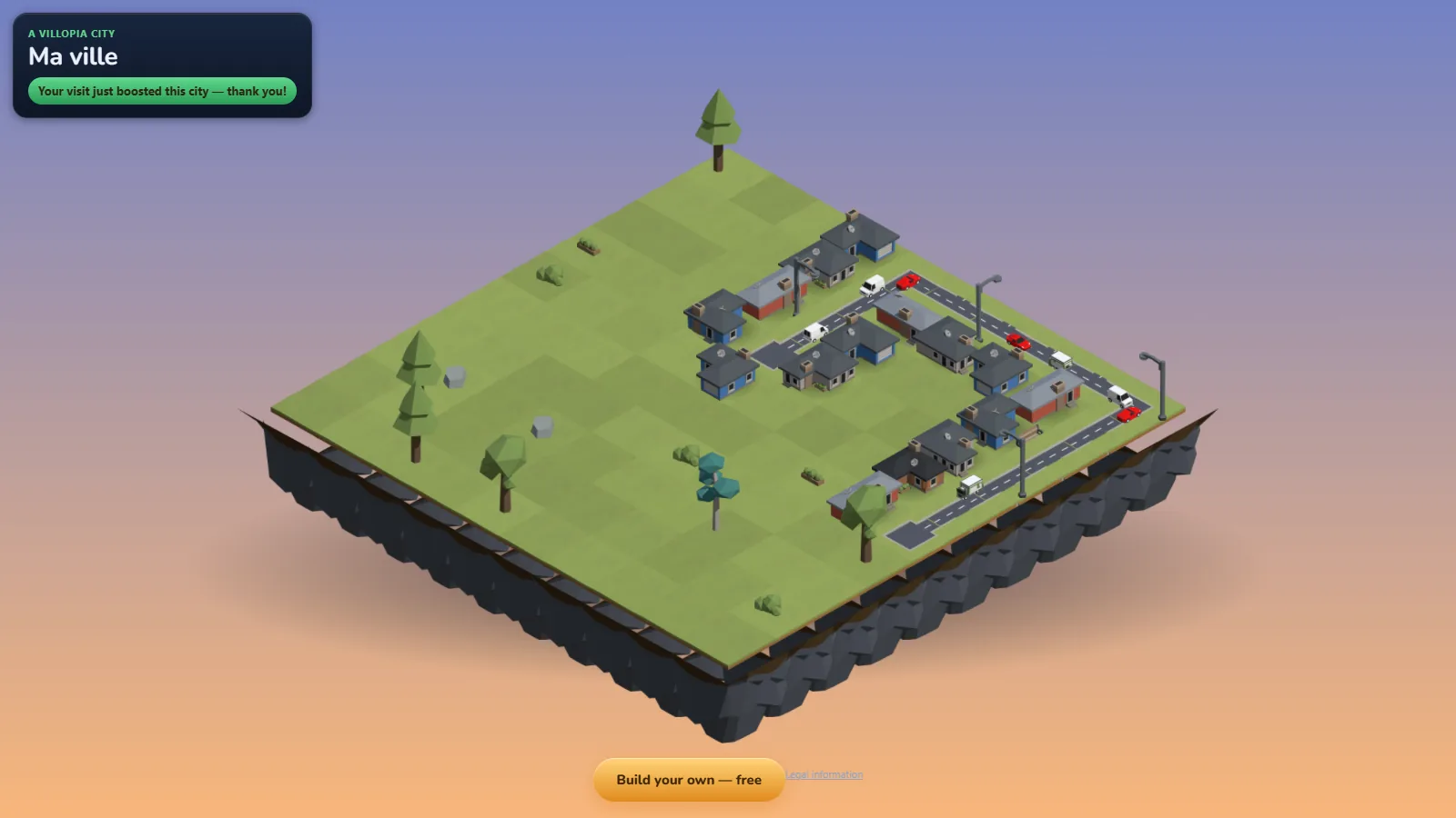 A Villopia city seen by a visitor